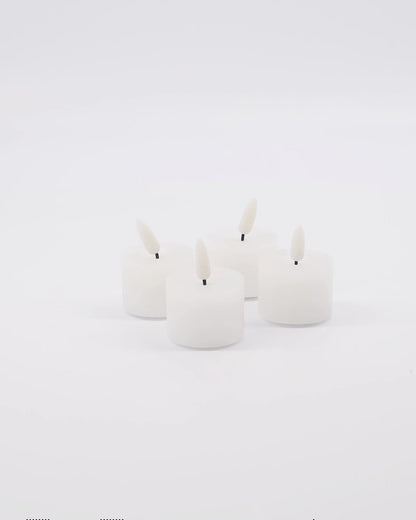 House Doctor LED kynttilät 4kpl 6 cm, Valkoinen